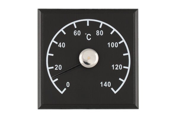 Saunaland Sauna Thermometer Zwart 12 x 12 cm