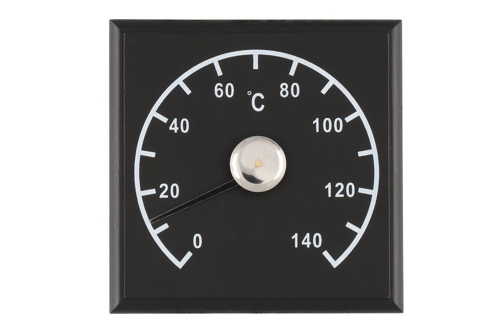 Saunaland Sauna Thermometer Zwart 12 x 12 cm