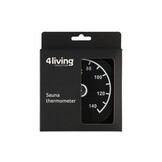 Saunaland Sauna Thermometer Zwart 12 x 12 cm