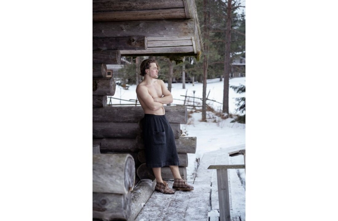 Rento Heupdoek Kenno 70x145 cm zwart/grijs