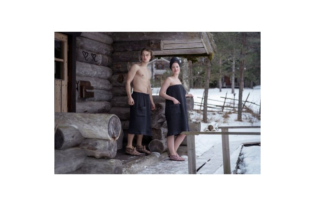 Rento Heupdoek Kenno 70x145 cm zwart/grijs