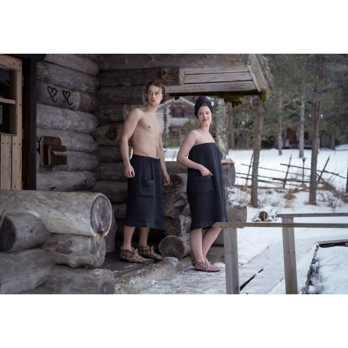 Rento Heupdoek Kenno 70x145 cm zwart/grijs