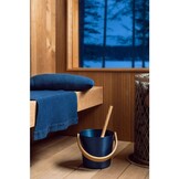 Rento Sauna Emmer Aluminium met Bamboe Handvat Blauw