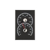 4Living Sauna Thermometer & Hygrometer Zwart