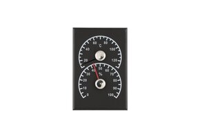 4Living Sauna Thermometer & Hygrometer Zwart