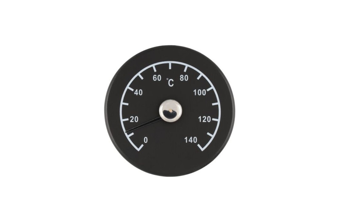 4Living Sauna Thermometer Rond - Zwart hout