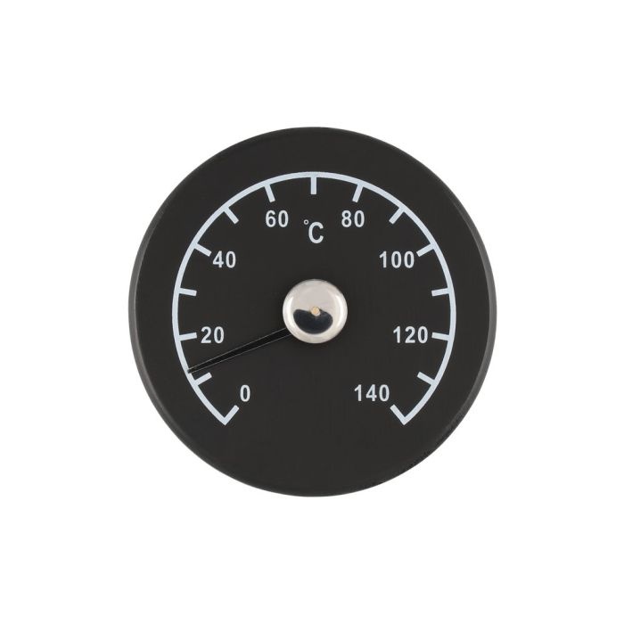 4Living Sauna Thermometer Rond - Zwart hout