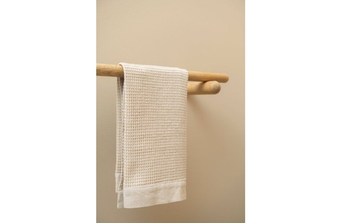 Rento Handdoek Kenno 50x70 cm beige/wit