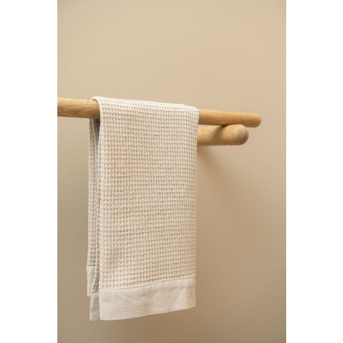 Rento Handdoek Kenno 50x70 cm beige/wit