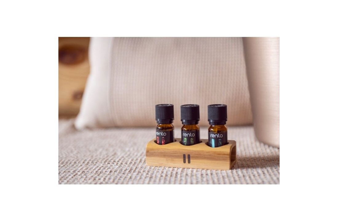 Rento Saunageur 3 x 10 ml in bamboe houder