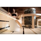 Rento Sauna Emmer Aluminium met Bamboe Handvat Wit