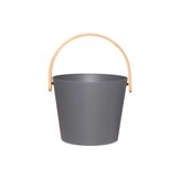 Rento Sauna Emmer Aluminium met Bamboe Handvat Grijs