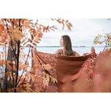 Rento Pino Sauna Badhanddoek oranje/bruin - 78x150 cm