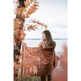 Rento Pino Sauna Badhanddoek oranje/bruin - 78x150 cm