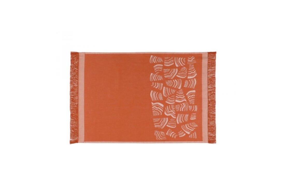 Rento Pino Sauna Handdoek oranje/bruin - 50x70 cm