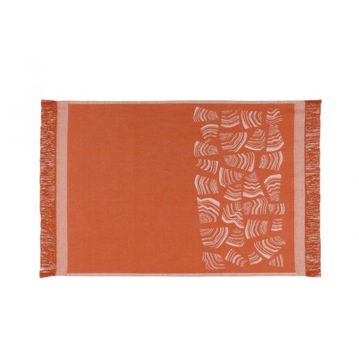 Rento Pino Sauna Handdoek oranje/bruin - 50x70 cm