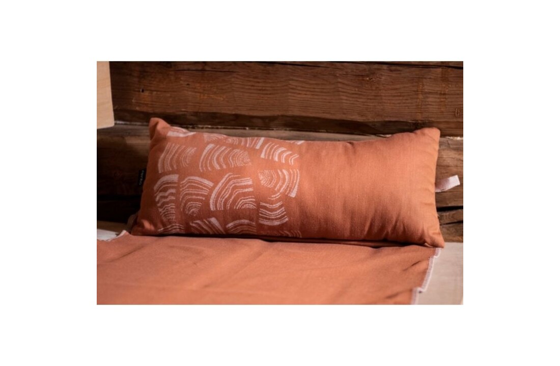 Rento Pino Sauna kussen oranje/bruin - 50x22 cm