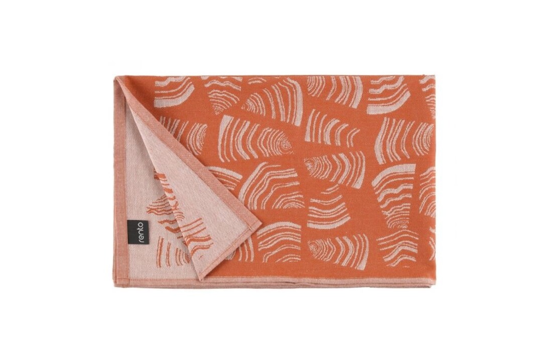 Rento Pino Sauna Kleed - Oranje/Bruin - 50x150 cm