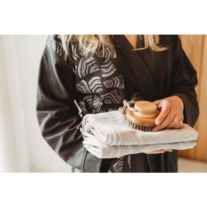 Rento Pino Sauna Handdoek grijs 50x70cm