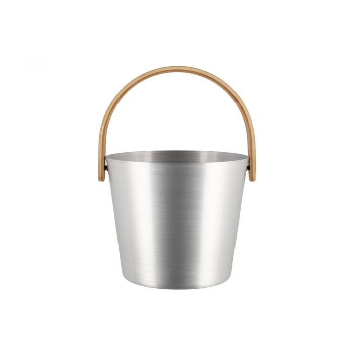 Rento Sauna Emmer Aluminium met Bamboe Handvat Naturel