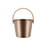 Rento Aluminium emmer champagne met Bamboe Handvat