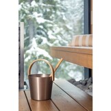 Rento Aluminium emmer champagne met Bamboe Handvat