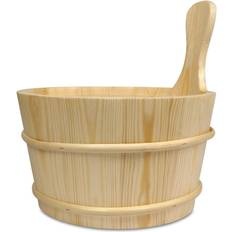 4Living Sauna emmer, lepel en 500 ml Euca opgietmiddel  - Sparren