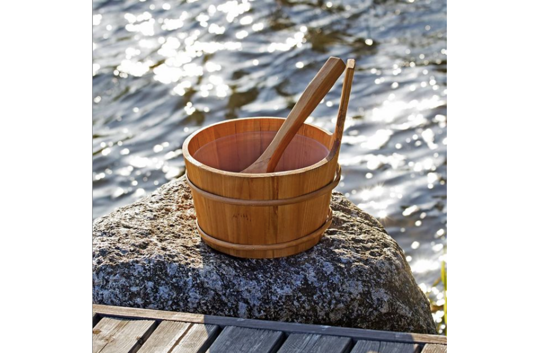 Emendo Sauna emmer, lepel en 500 ml Euca opgietmiddel - Licht