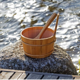 Emendo Sauna emmer, lepel en 500 ml Euca opgietmiddel - Licht