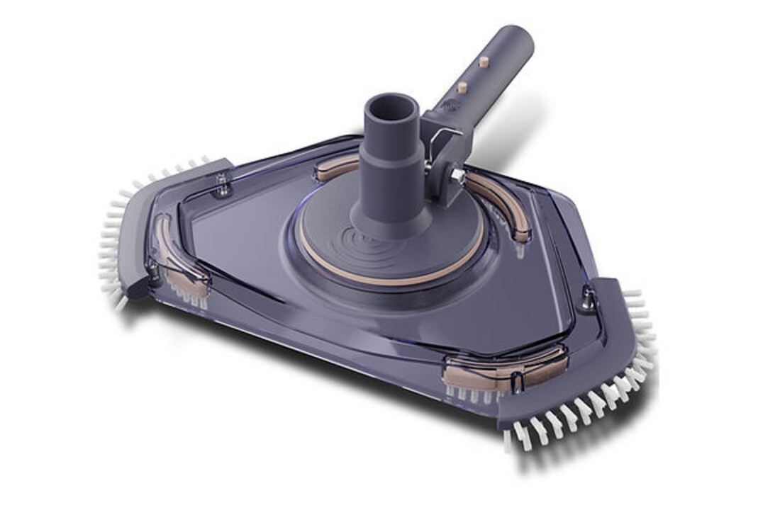 Poolstyle bodemzuiger met zijborstels