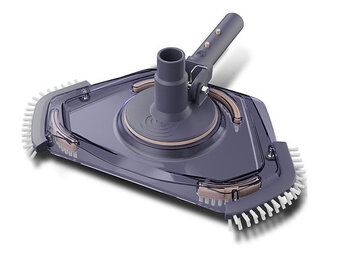 Poolstyle bodemzuiger met zijborstels