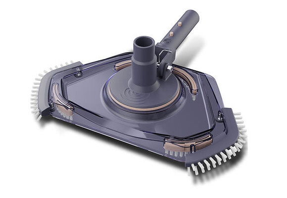 Poolstyle bodemzuiger met zijborstels