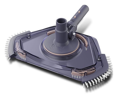 Poolstyle bodemzuiger met zijborstels