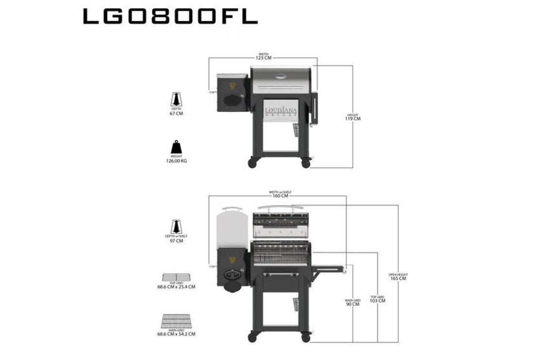 Louisiana Grills - Founders Legacy 800 | Pellet BBQ - Showroom model