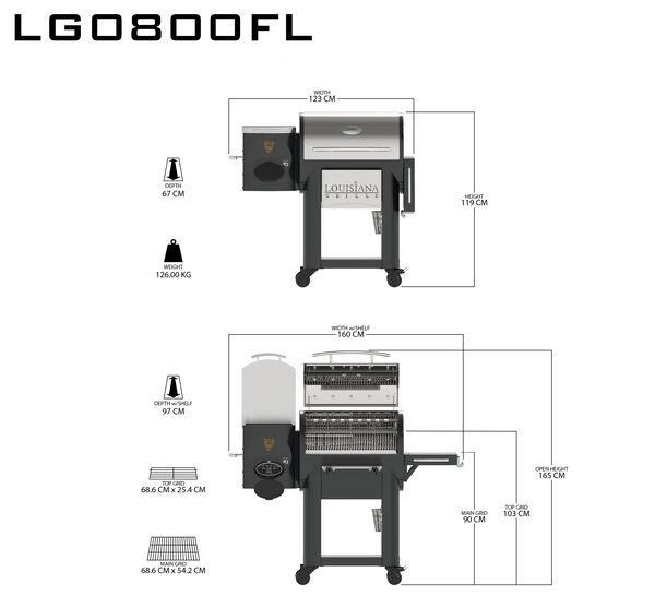 Louisiana Grills - Founders Legacy 800 | Pellet BBQ - Showroom model