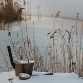 Emendo Staal Sauna - emmer en lepel - Donkergrijs