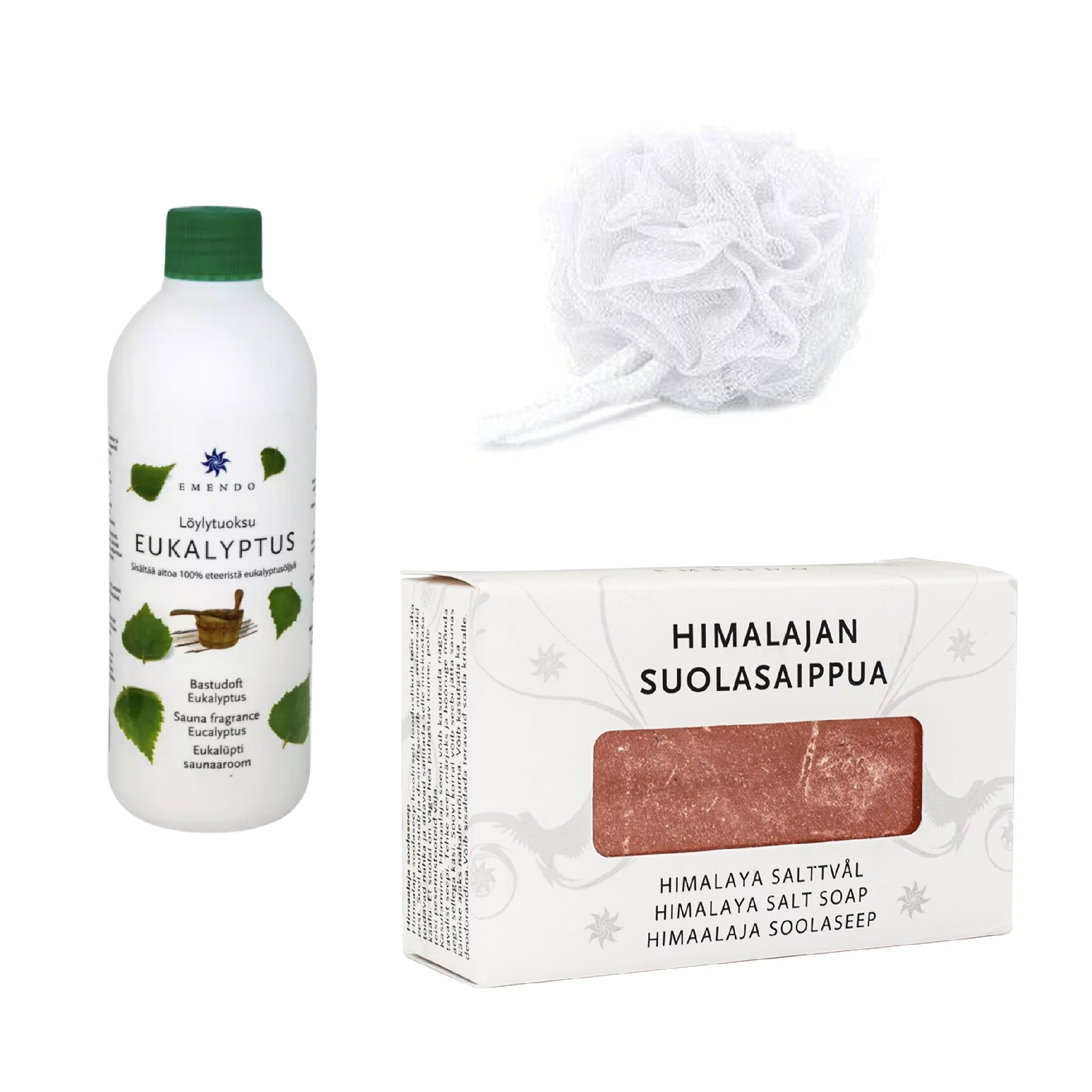 Emendo Sauna verzorging set Eucalyptus en Himalaya