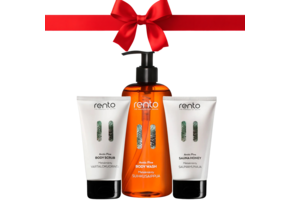 Rento Dennen Cadeauset Body wash, Body scrub, Sauna honey