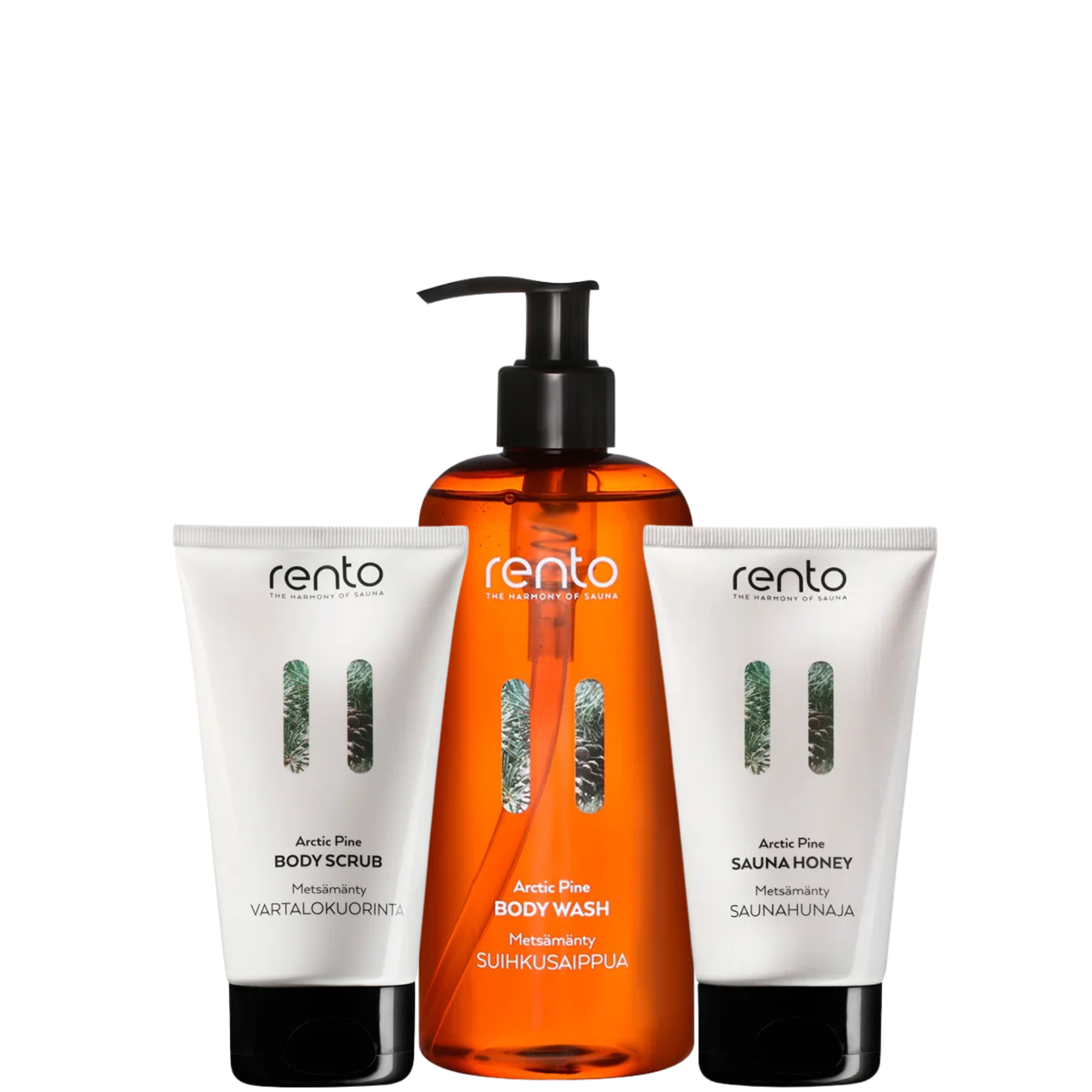 Rento Dennen Cadeauset Body wash, Body scrub, Sauna honey