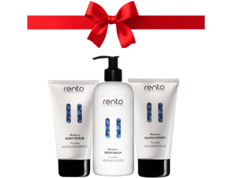 Rento Bosbessen Verwen Cadeauset Body Scrub, Body Balm & Sauna Honey