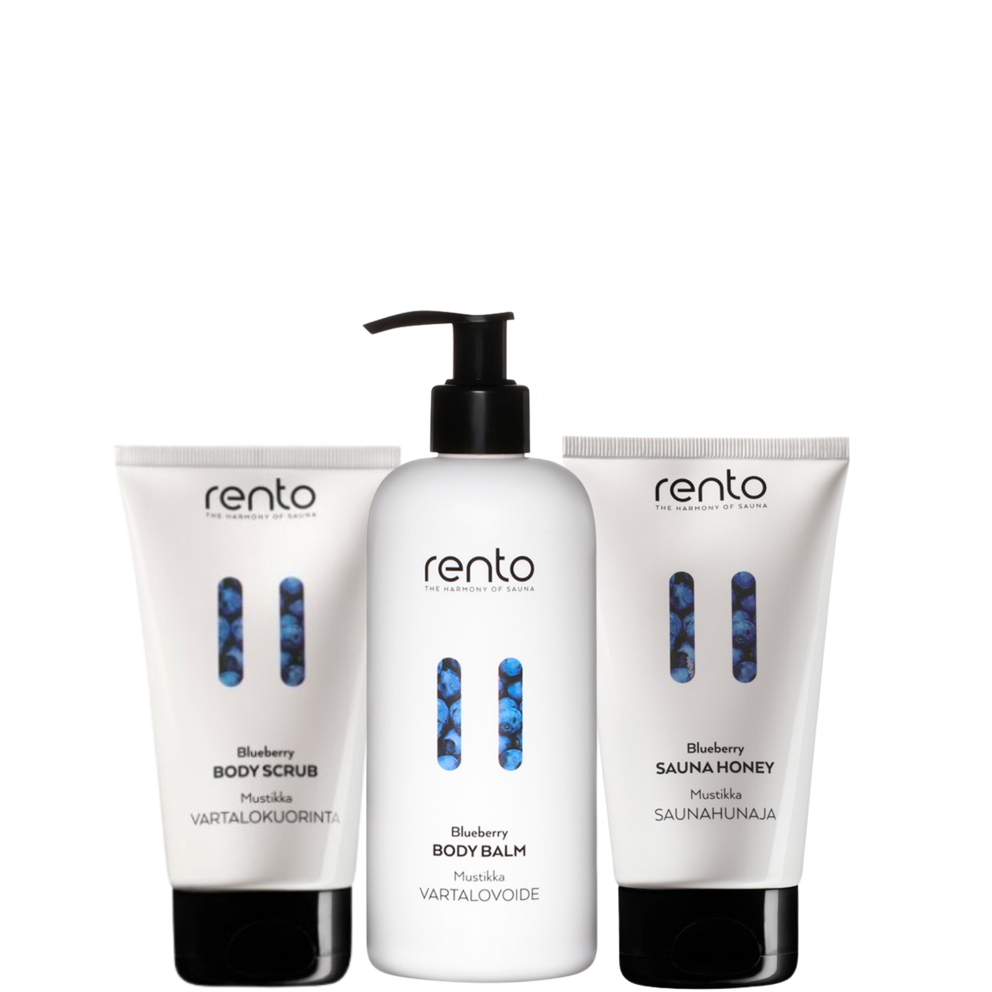 Rento Bosbessen Verwen Cadeauset Body Scrub, Body Balm & Sauna Honey