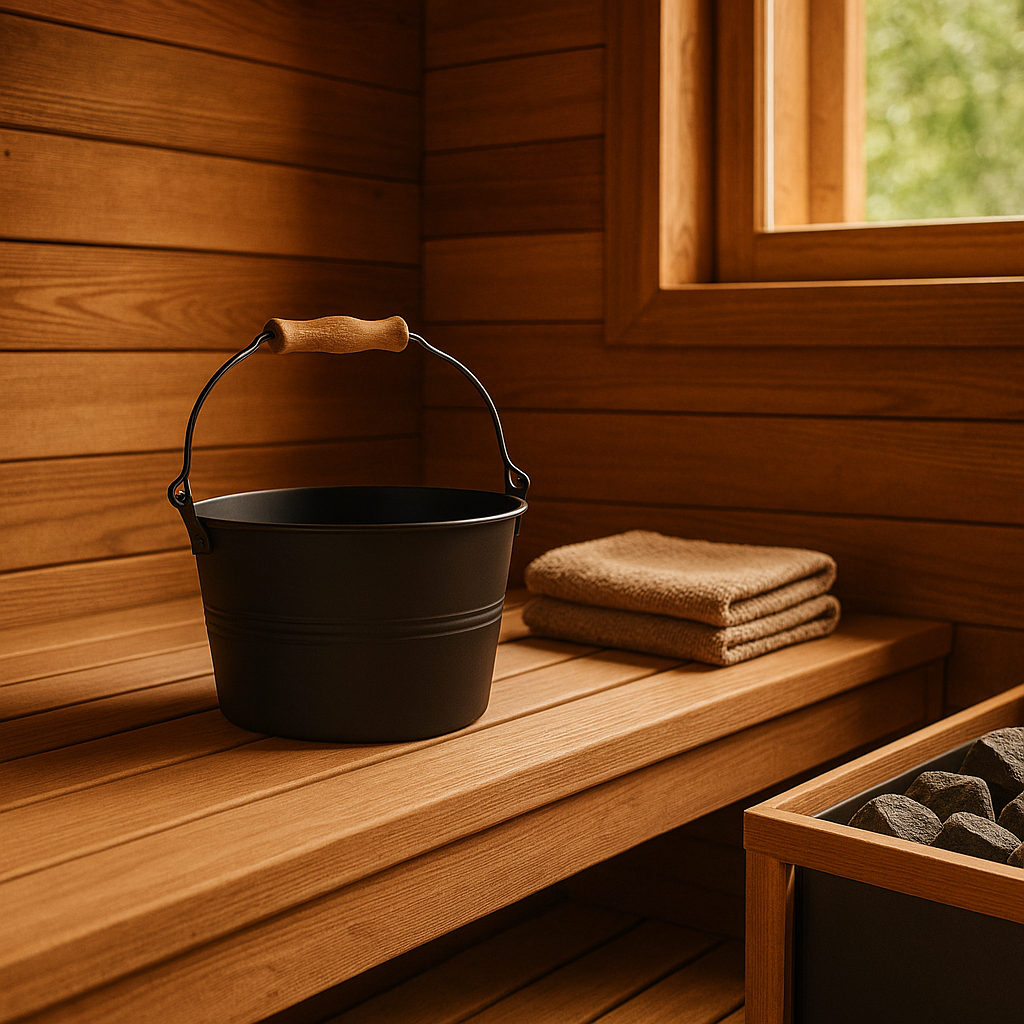 Sauna Emmer 4 Liter - Zwart