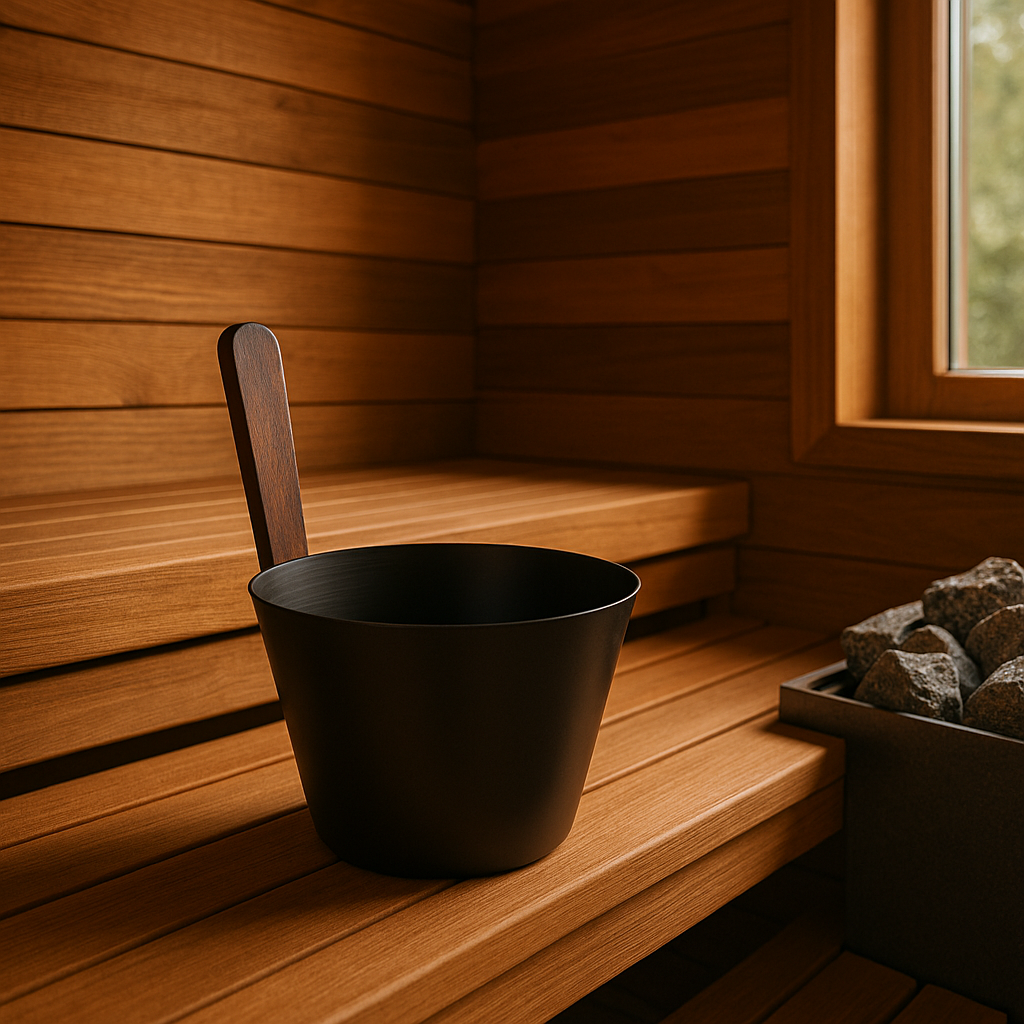 Sauna Emmer 5 Liter - Zwart