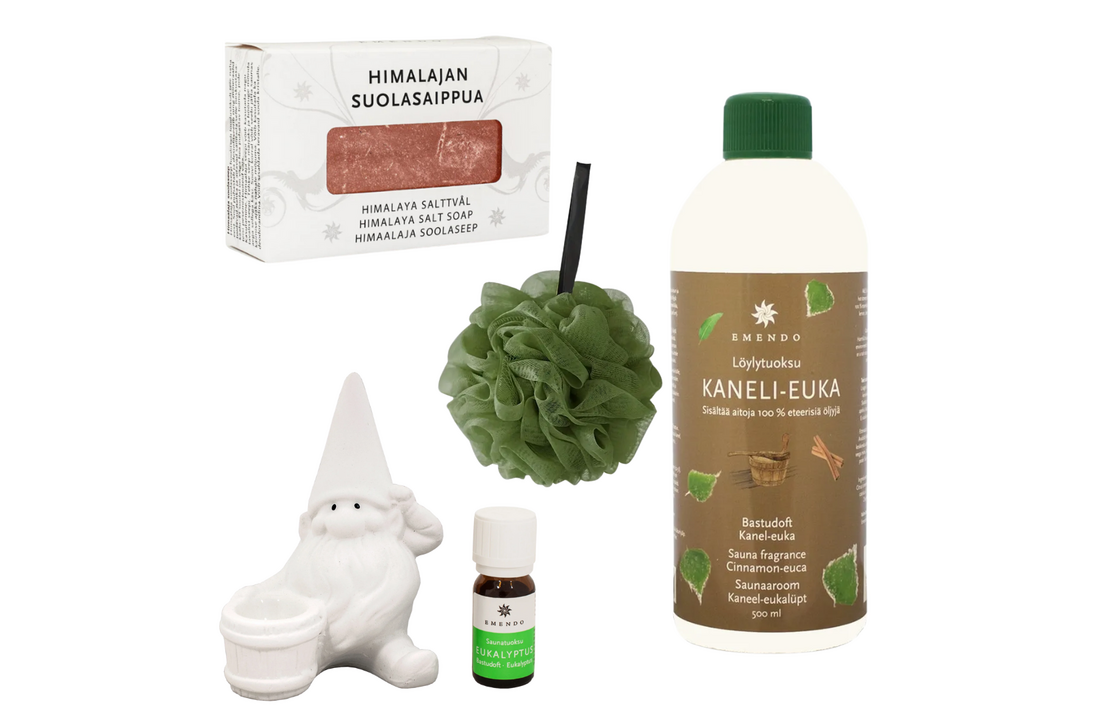 Emendo geschenkmand - Sauna geur en zeep set