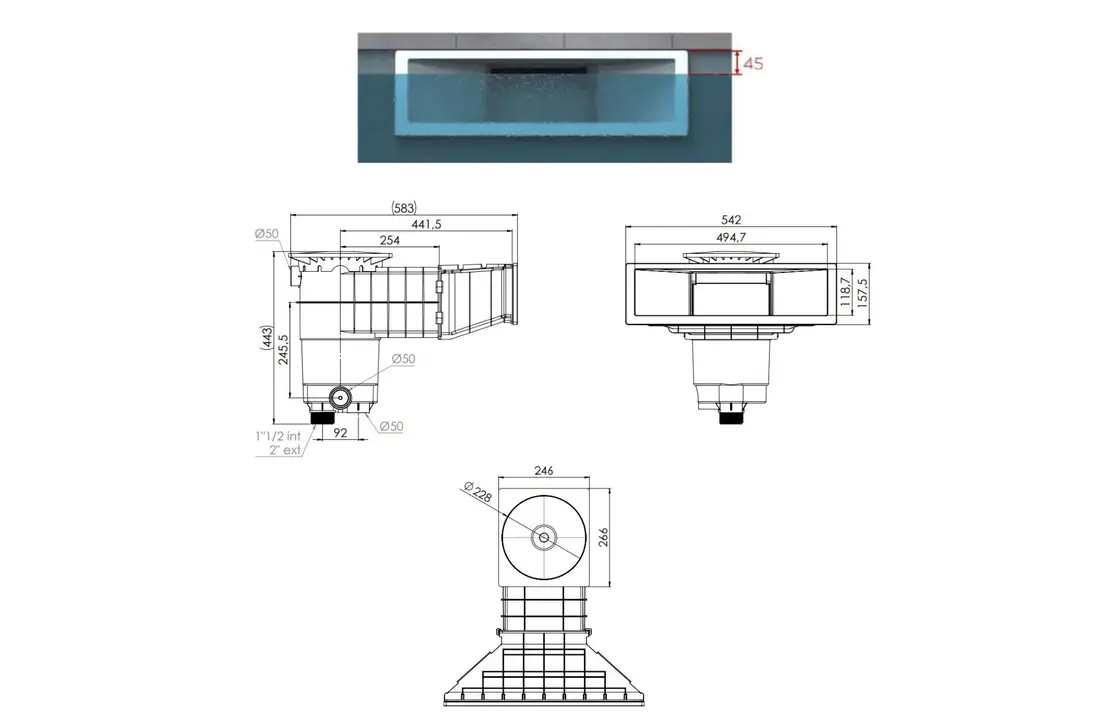 Weltico A500 skimmer - diverse kleuren