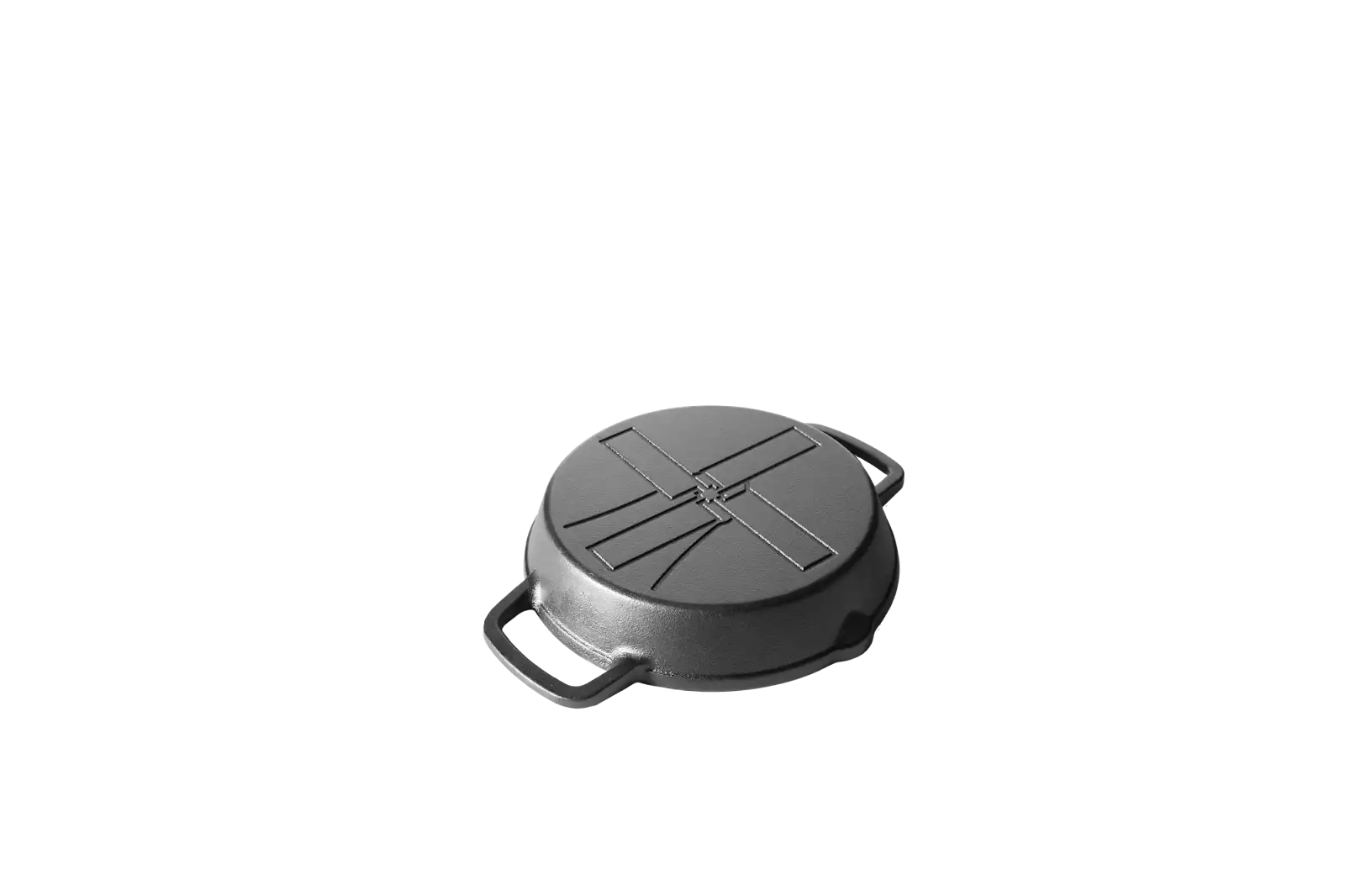 The Windmill gietijzeren skillet 2 handvaten M