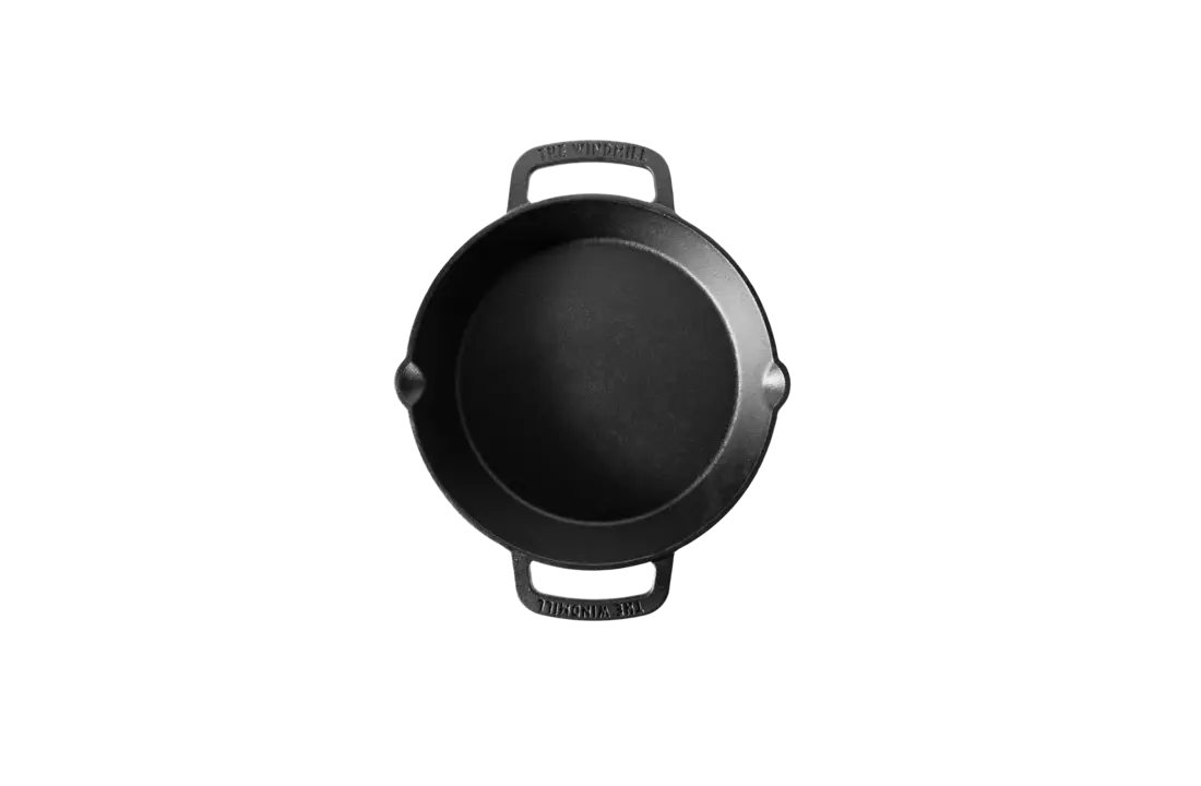 The Windmill gietijzeren skillet 2 handvaten L