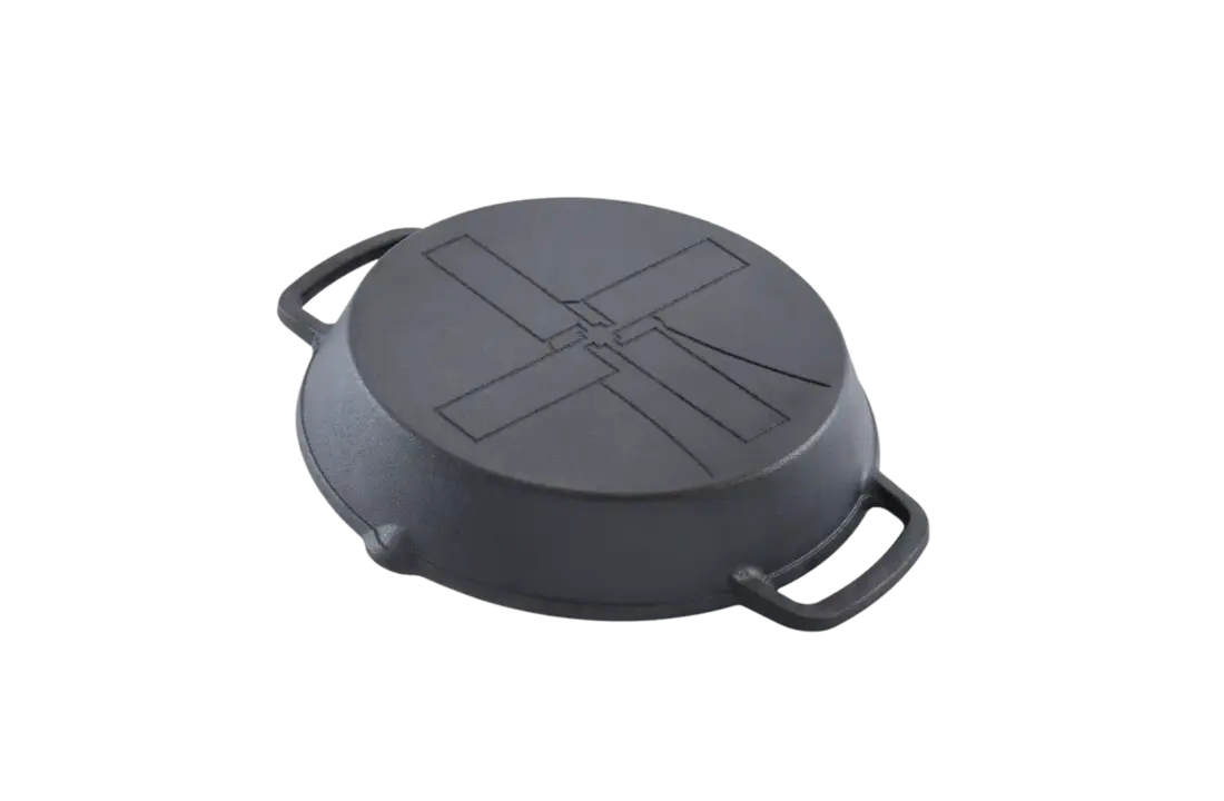 The Windmill gietijzeren skillet 2 handvaten XL