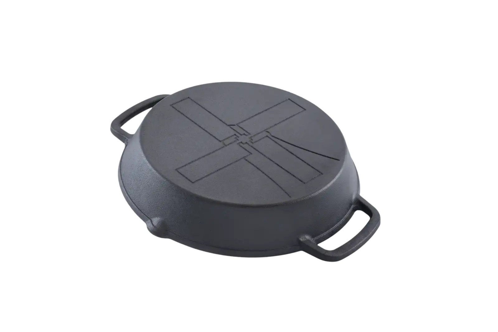 The Windmill gietijzeren skillet 2 handvaten XL