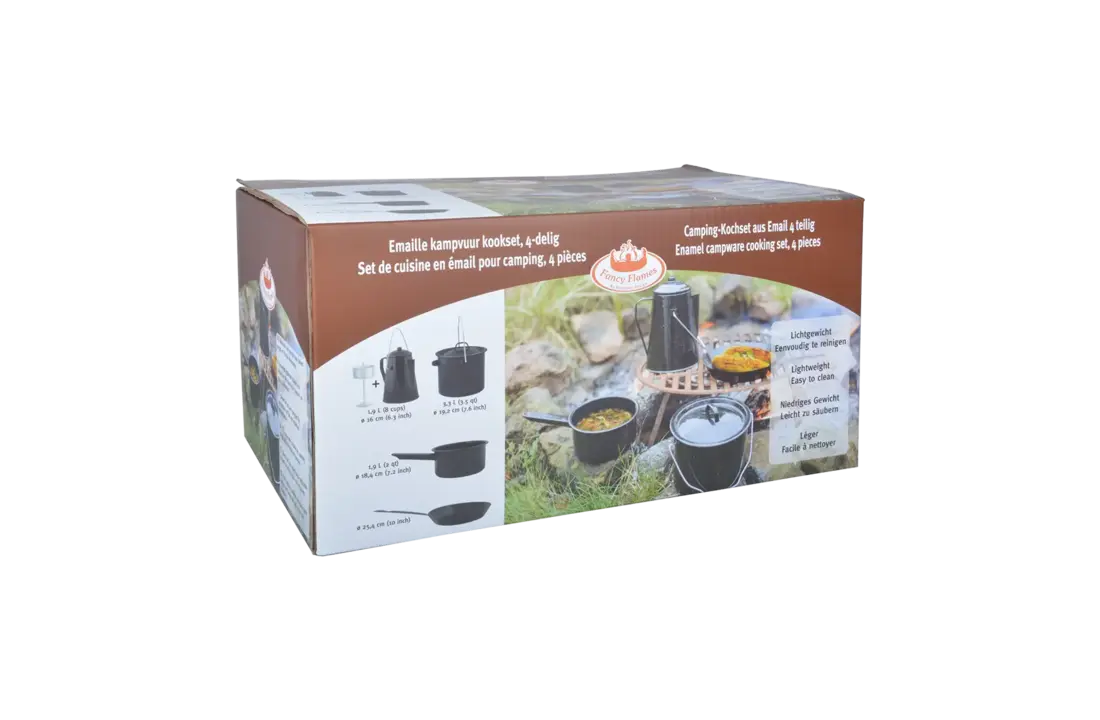 4-Delige Outdoor Kampvuur Kookset